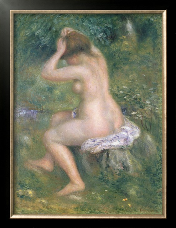 A Bather c1885 - Pierre Auguste Renoir Painting